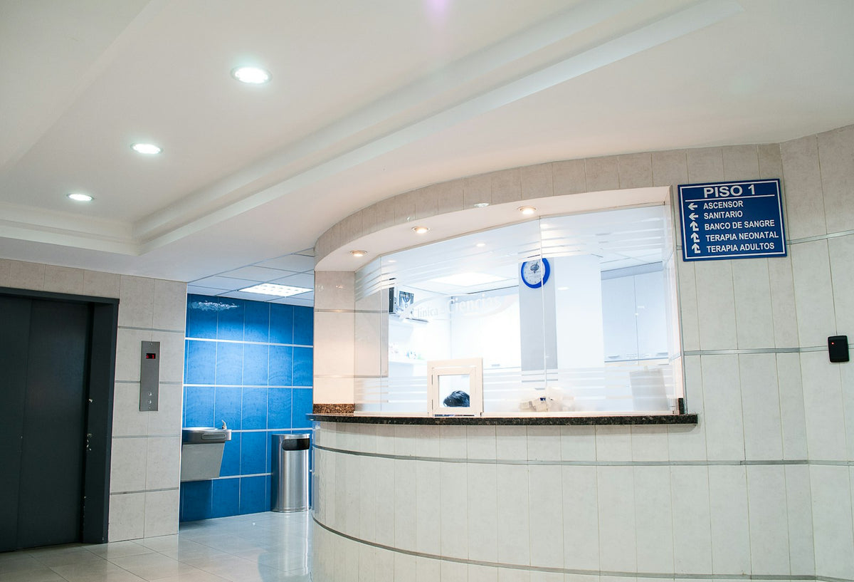 Hospital lobby reception